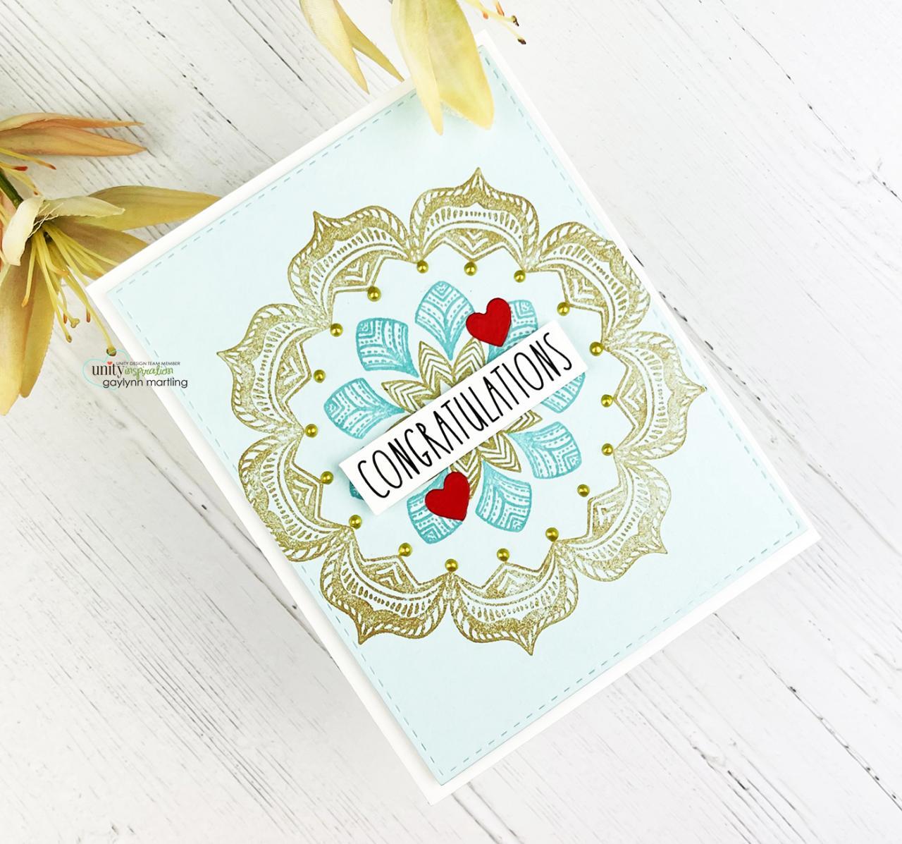 Mandala stamped layers on color cardstock ~ card tutorial - Unity Blog Mandala stamped layers on color cardstock ~ card tutorial - Unity Blog